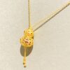 24K Gold Agate Necklace