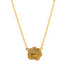 24K Gold Rose Necklace