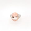 18K Rose Gold 6.56ct Moganite Ring