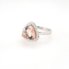 18K White Gold 2.486ct Moganite Ring