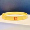 24K Gold Enamel Abucas Bangle