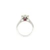 18K White Gold 1.194ct Diamond Ring with Ruby