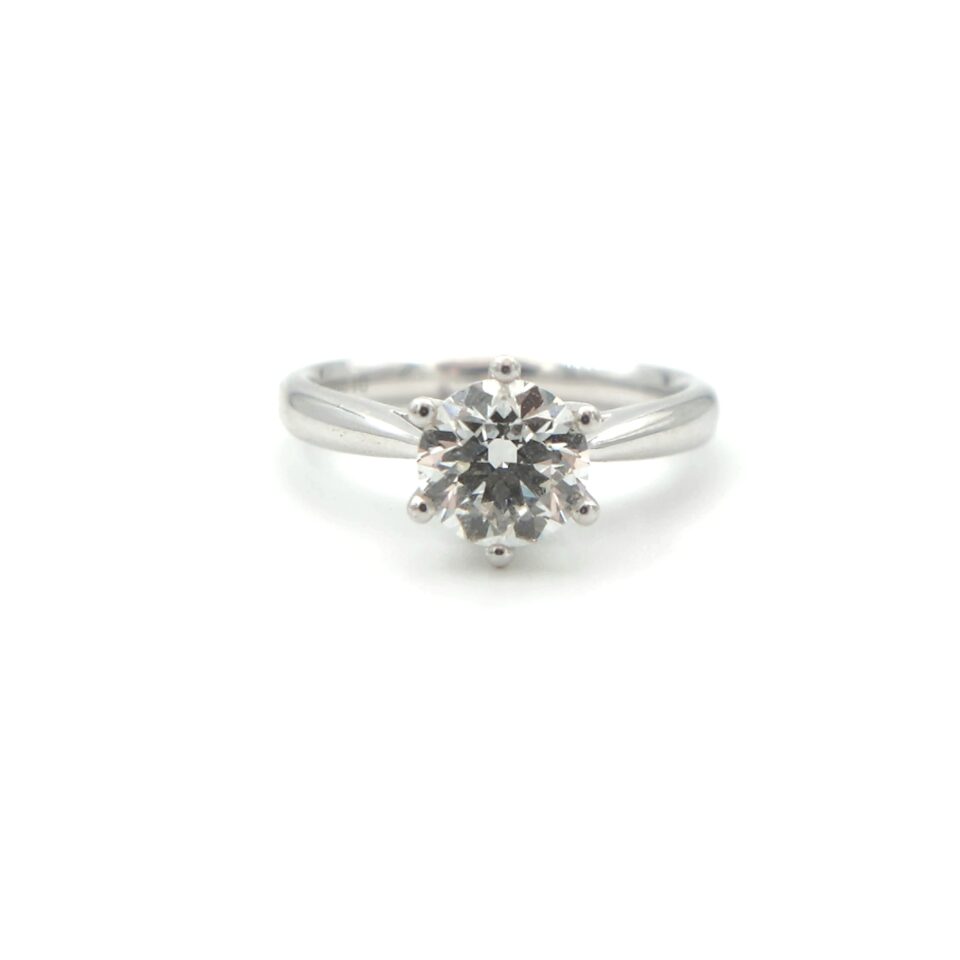 18K White Gold 1.01ct Diamond Ring