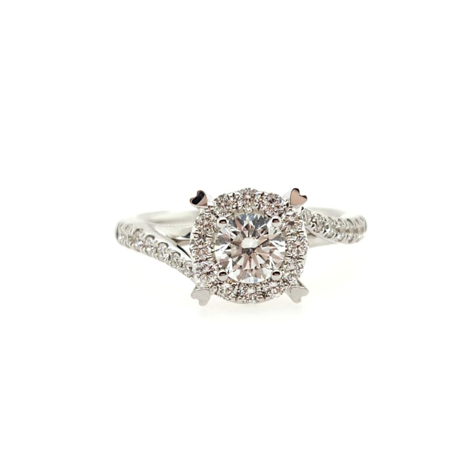 18K White Gold 0.89ct Diamond Ring