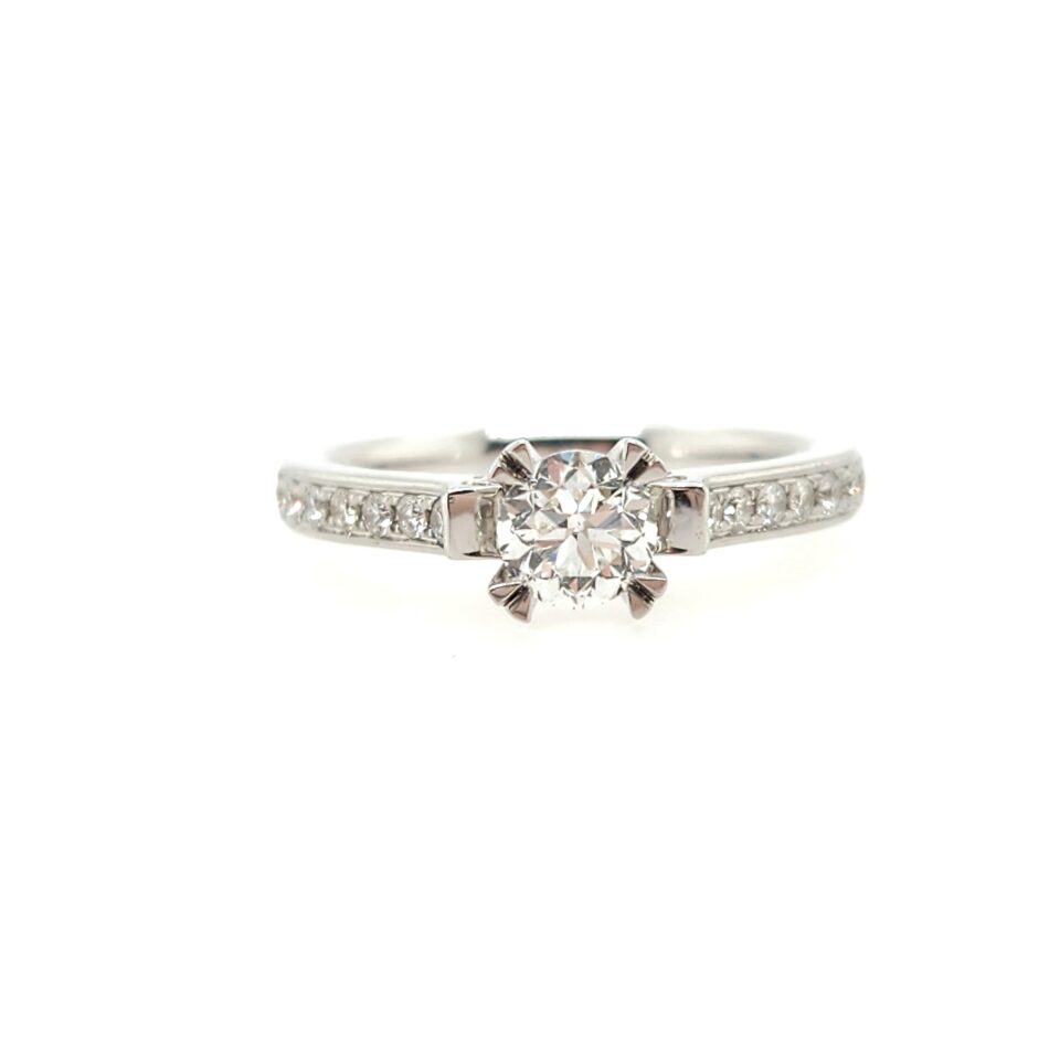 18K White Gold 0.735ct Diamond Ring