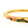 24K Gold Enamel Design Bangle 33.8g