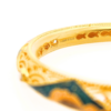 24K Gold Enamel Design Bangle 33.8g