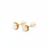 18K Gold Opal Earrings