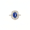 18K White Gold Sapphire Ring 2.158ct
