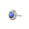18K White Gold Sapphire Ring 2.158ct
