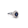 18K White Gold Sapphire Ring 1.37ct