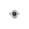 18K White Gold Sapphire Ring 1.37ct