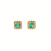 18K Gold Emerald Earrings 0.43ct