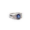 18K White Gold Sapphire Ring 1.38ct