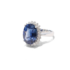 18K White Gold Sapphire Ring 5.5ct