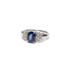 18K White Gold Sapphire Ring 1.38ct