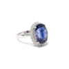 18K White Gold Sapphire Ring 5.5ct