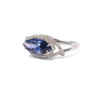 18K White Gold Sapphire Ring 2.3ct