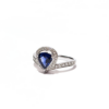 18K White Gold Sapphire Ring 1.08ct