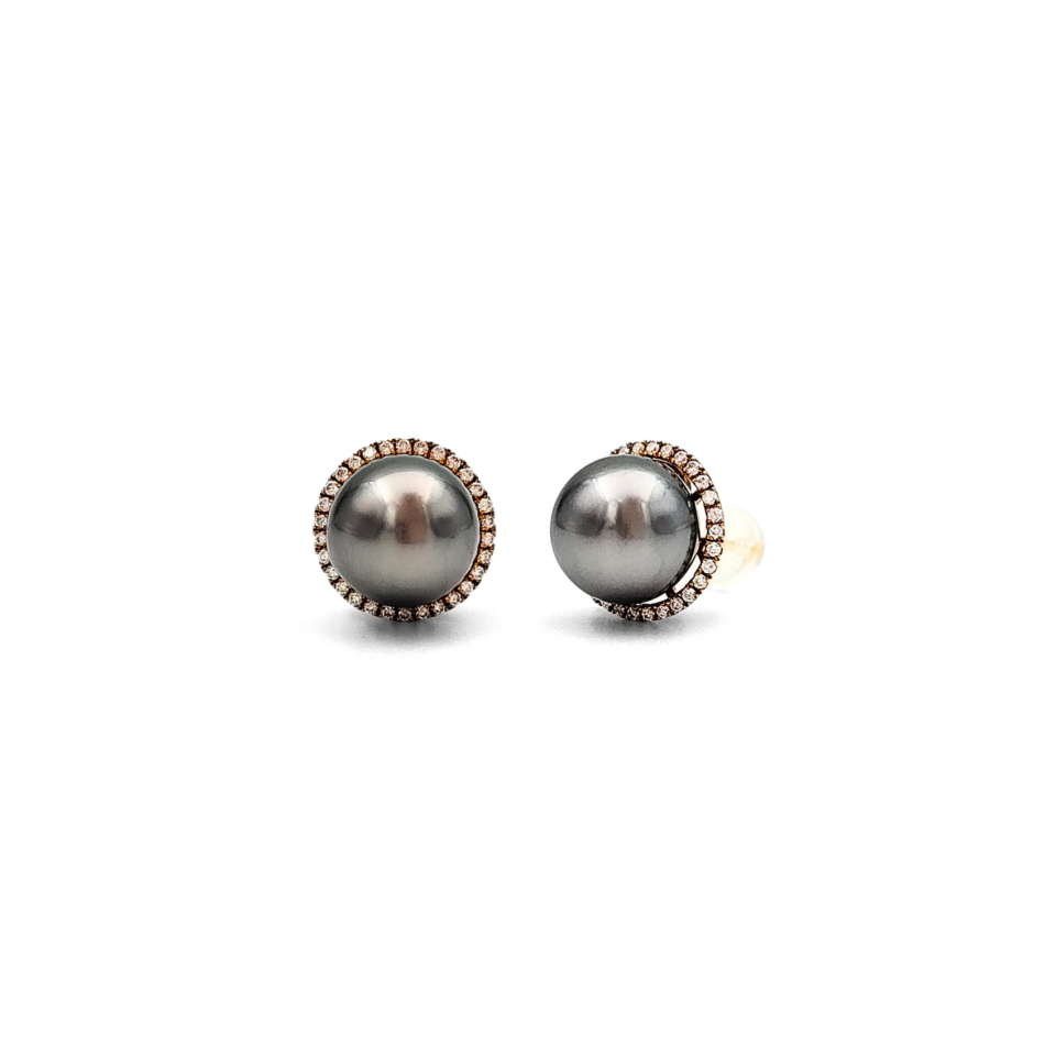 18K Tahitian Pearl Earrings