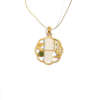 24K Gold Nephrite Jade Pendant