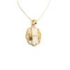 24K Gold Nephrite Jade Pendant