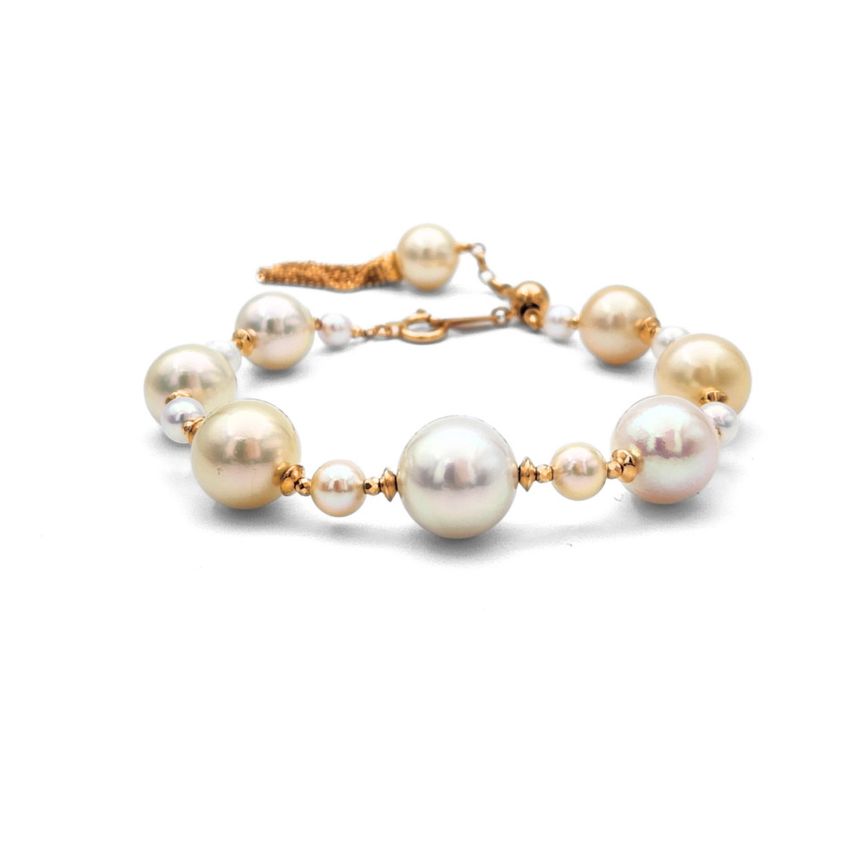 18K Gold South Sea Golden Pearl Bracelet