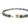 14K Gold Tahitian Black Pearl Necklace