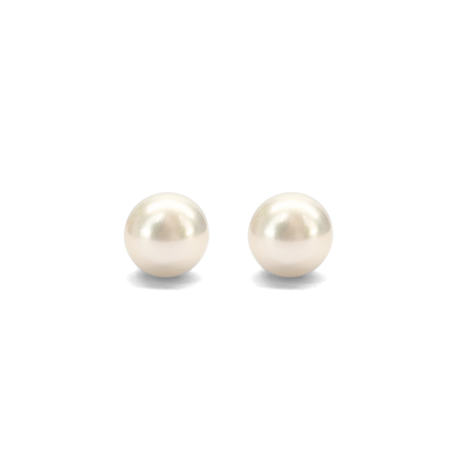 18K White Gold South Sea Pearl Earrings