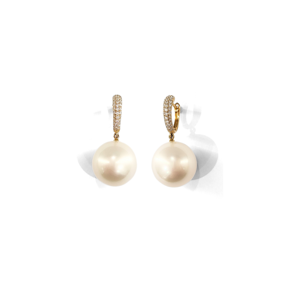 Autore 18K Gold South Sea Pearl Earrings