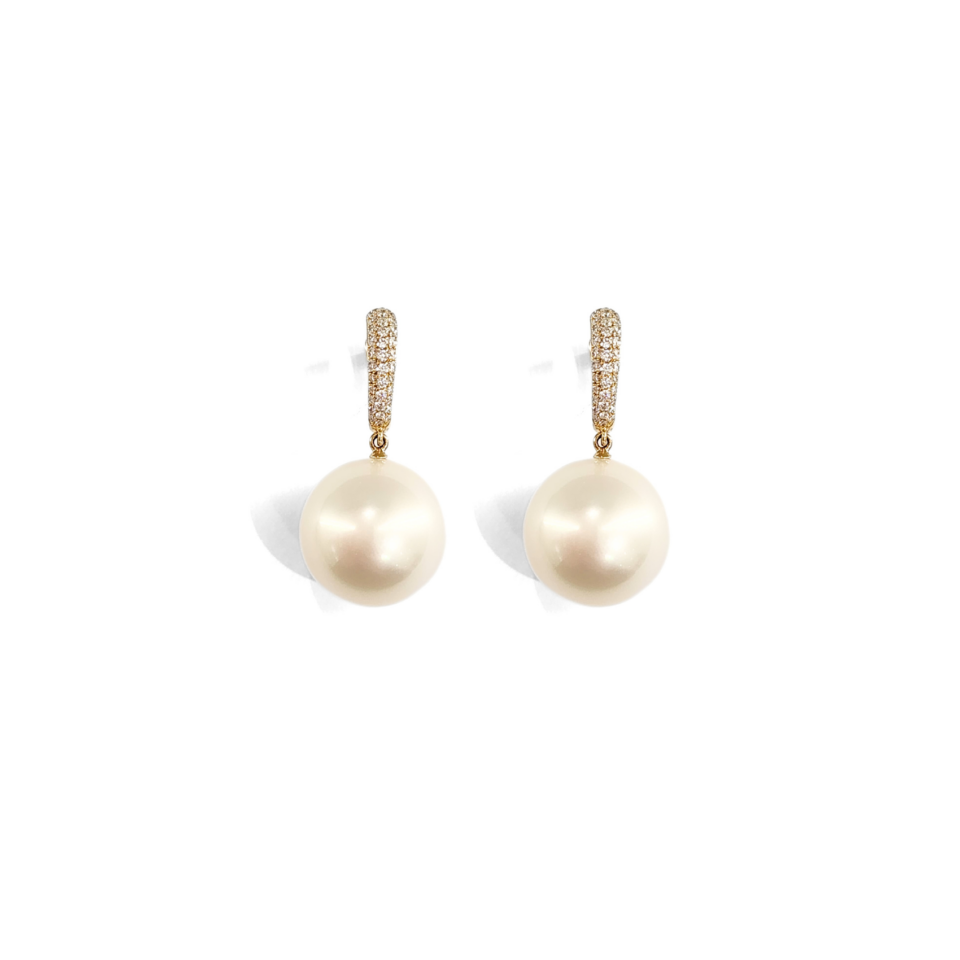 Autore 18K Gold South Sea Pearl Earrings