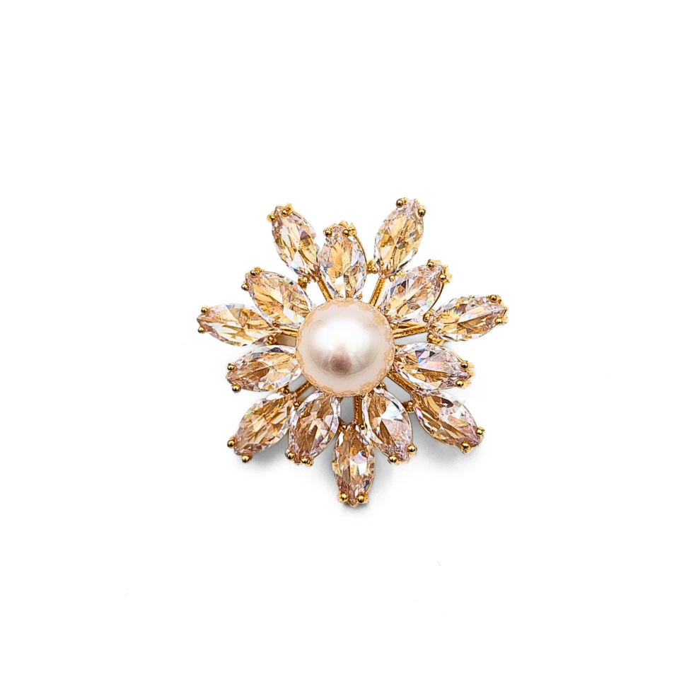 18K Gold South Sea Pearl Brooch