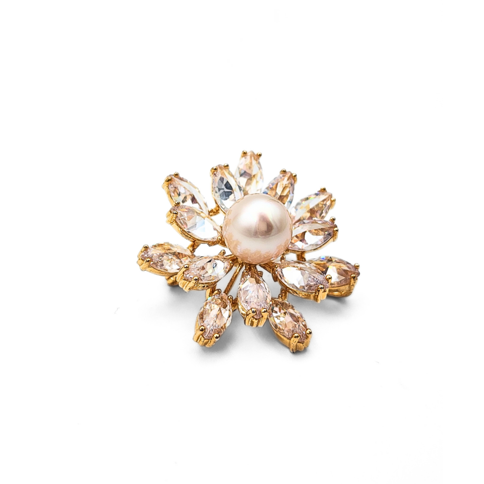 18K Gold South Sea Pearl Brooch