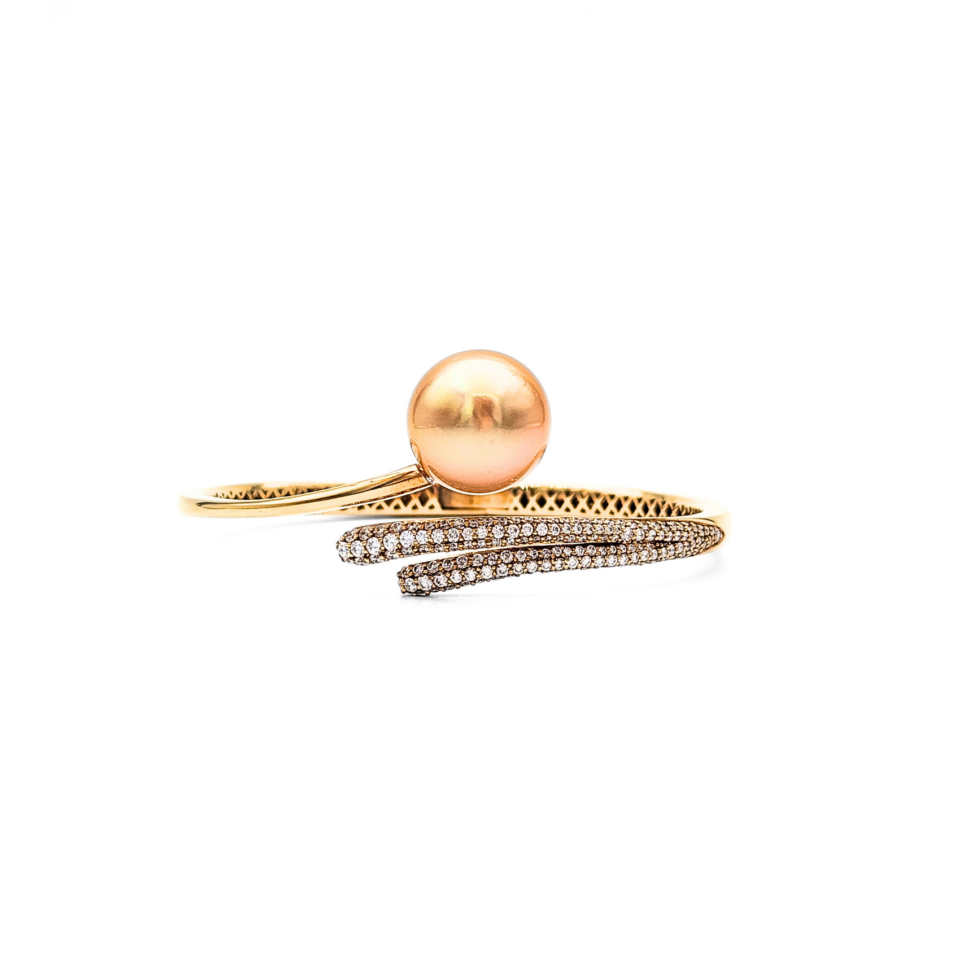 18K Gold South Sea Golden Pearl Bangle