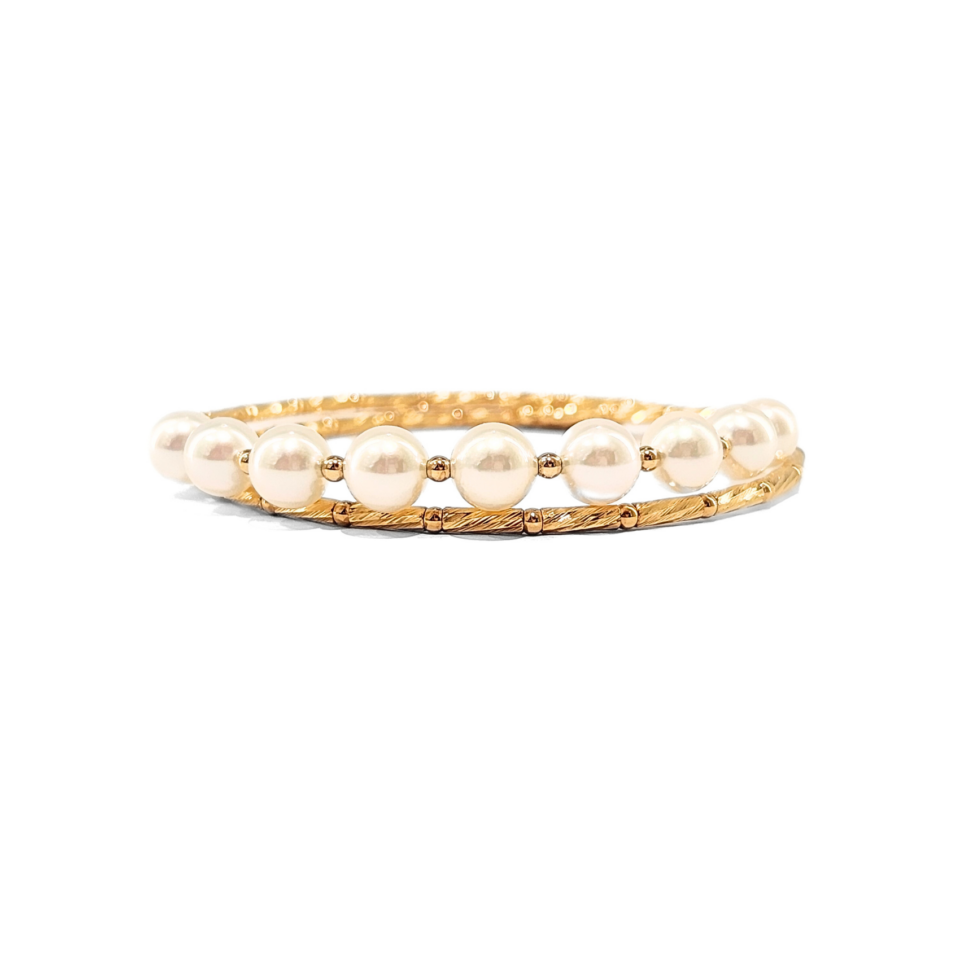 18K Gold Akoya Bangle