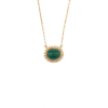 18K Gold Emerald Necklace