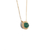 18K Gold Emerald Necklace