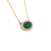 18K Gold Emerald Necklace