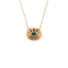 18K Gold Emerald Necklace