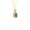 18K Gold Emerald Necklace