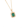 18K Gold Emerald Necklace