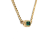 18K Gold Emerald Necklace