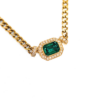 18K Gold Emerald Necklace