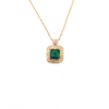 18K Gold Emerald Necklace