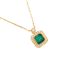 18K Gold Emerald Necklace