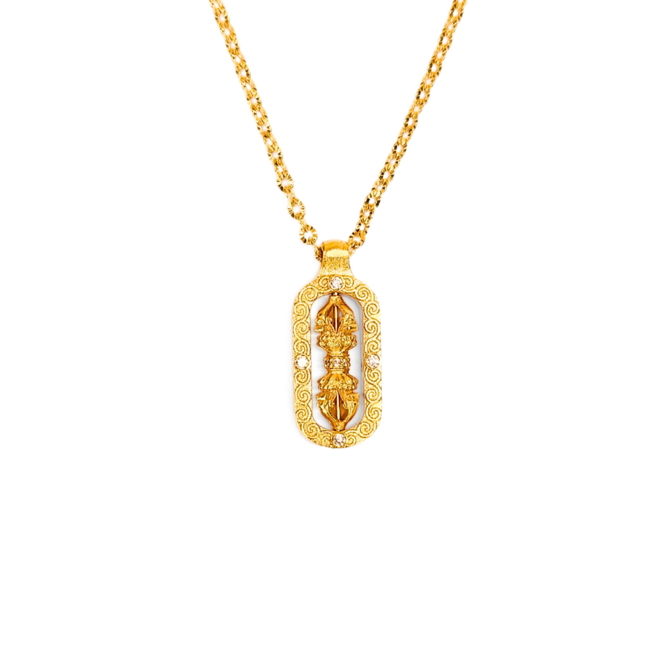 24K Gold Ancient Design Pendant