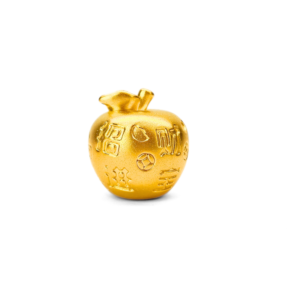 24K Gold Apple Ornament