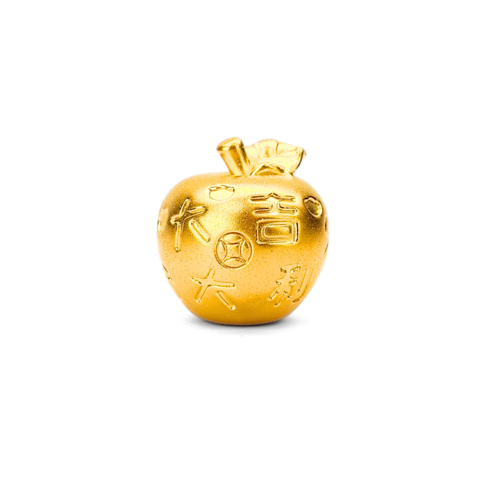 24K Gold Apple Ornament