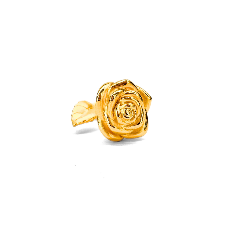 24K Gold Rose Ornament